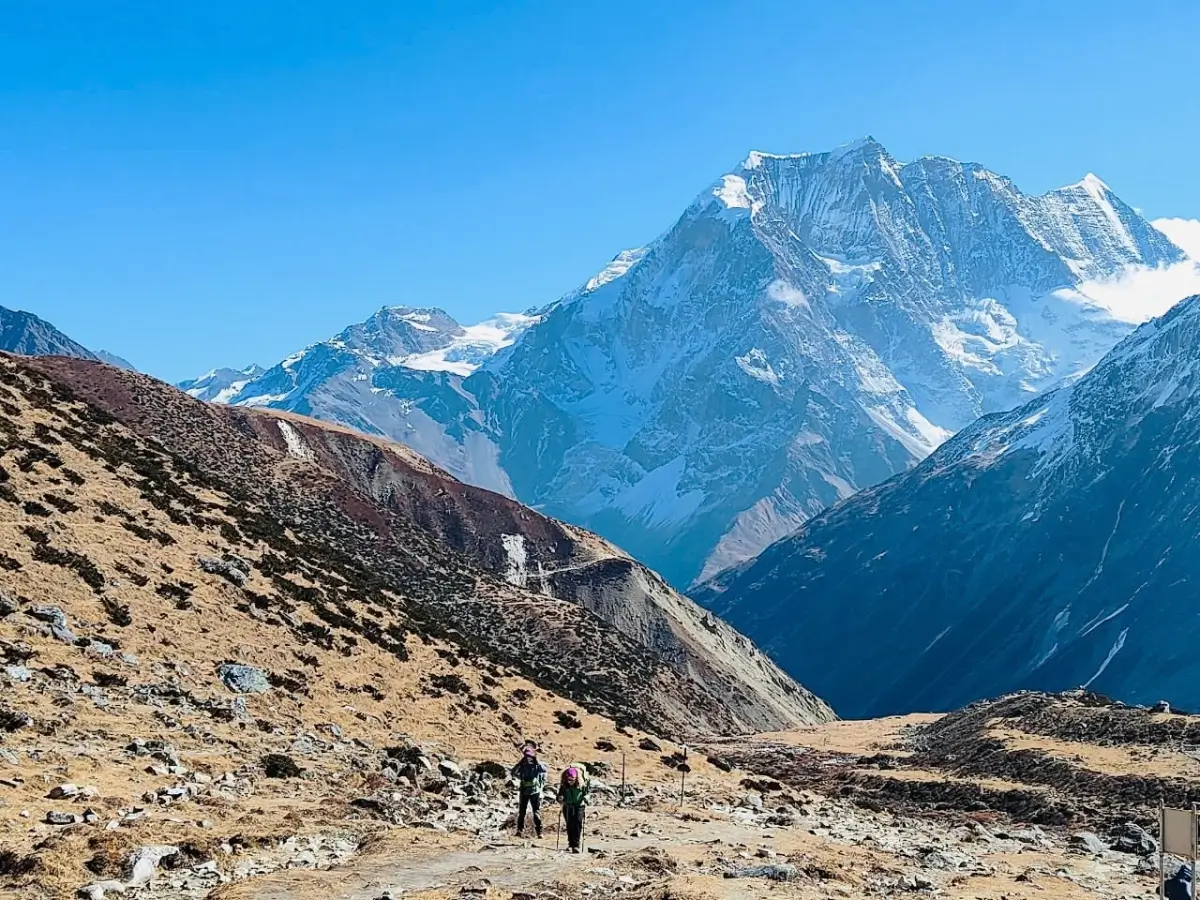 Trekkers Trekking in Manaslu Circuit Trail