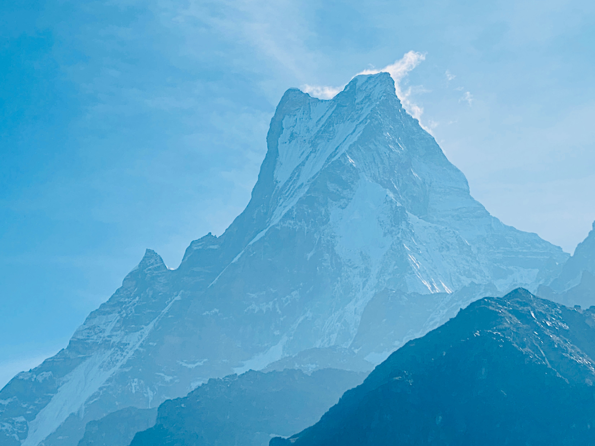 Closed Views of Fish Tail From Mardi Himal Upper Viewpoint