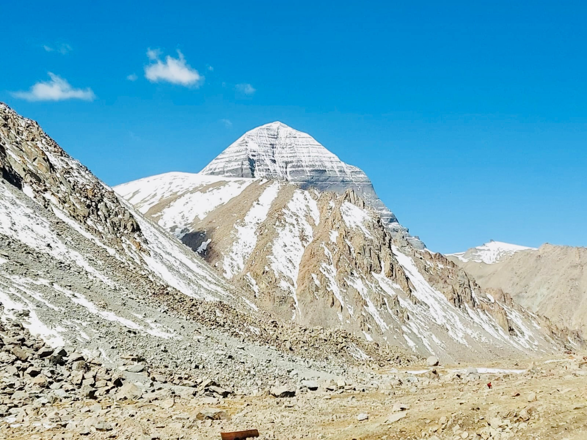 Beautiful High Altitude Meadow with Mt. Kailash in the Background in Kailash Mansarovar Tour