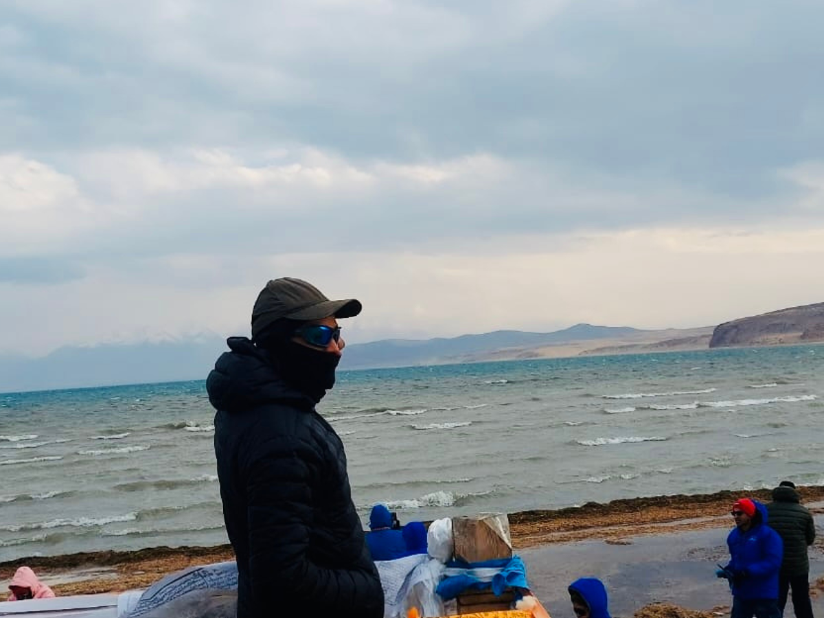 Holy Lake Mansarovar in Tibet During Kailash Tour