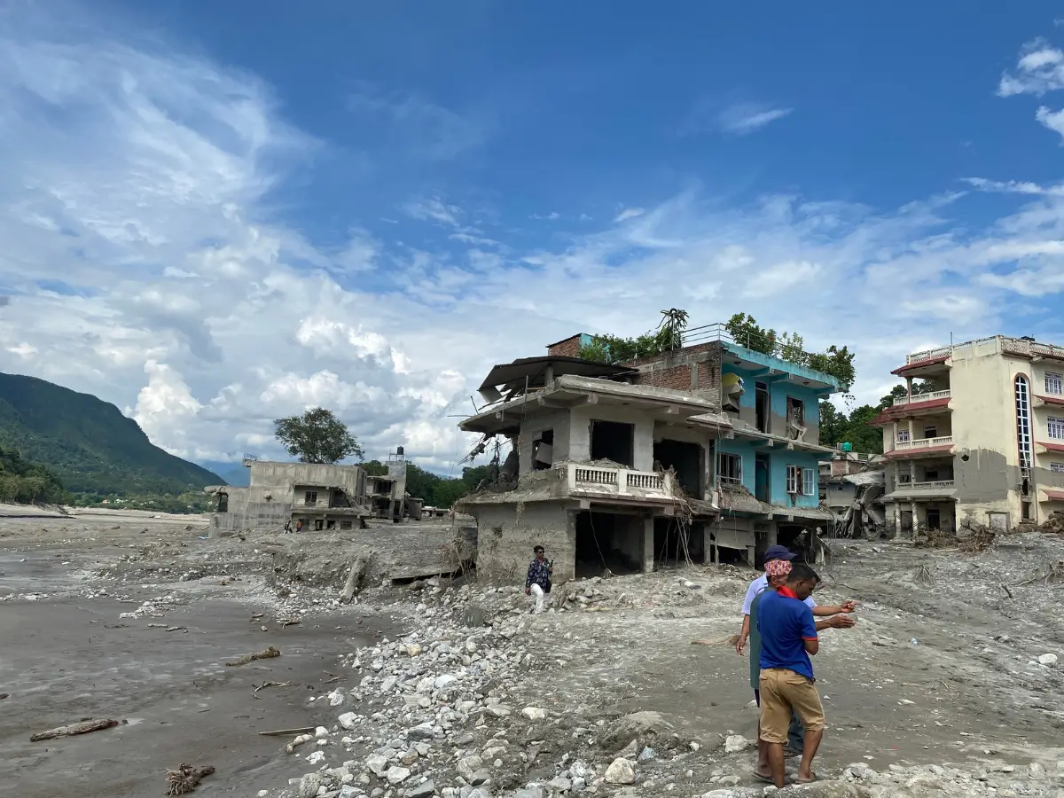 In Devighta Nuwakot Affect Areas of Bhotekoshi Flood