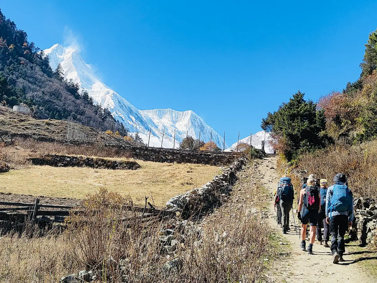 Near Samagaun During Manaslu Circuit Trek